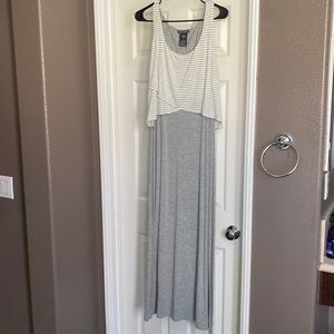 Gray maxi dress